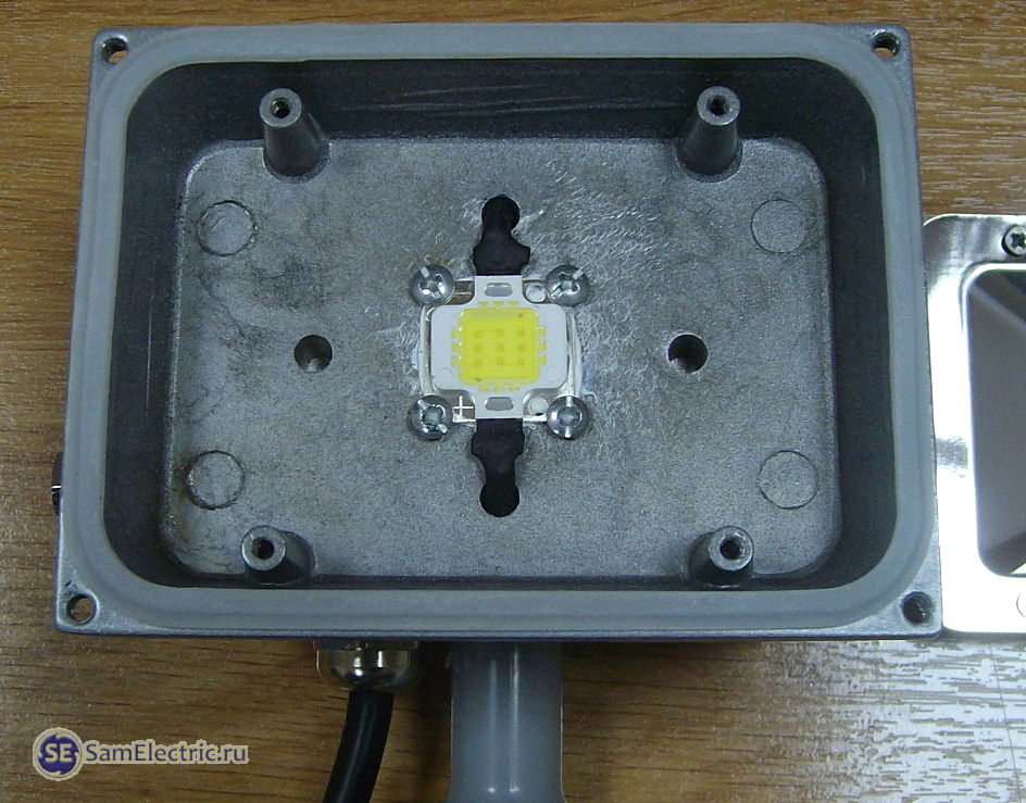 Прожектор светодиодный СДО-7 20Вт 230В 6500К IP65 черный IN HOME