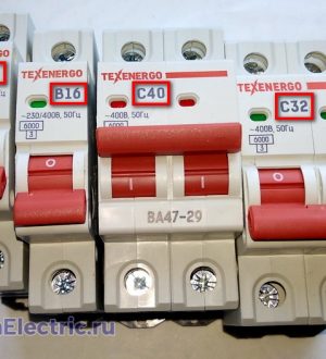 Характеристики автоматических выключателей на примере TEXENERGO