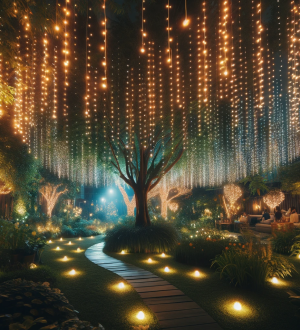 Гирлянда «светодиодный дождь»: виды и особенности монтажа