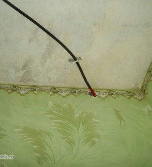 Прокладка кабеля под гипсокартоном